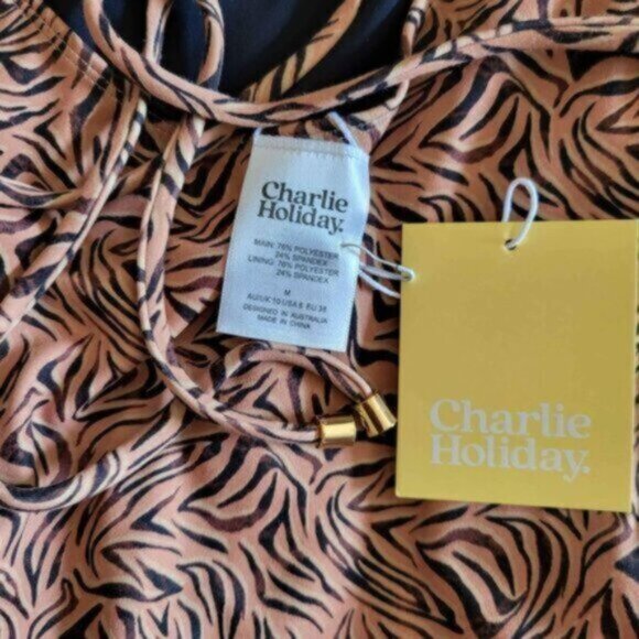 Charlie Holiday One Piece Animal Print Swimsuit  Sz M NWT - Picture 7 of 10
